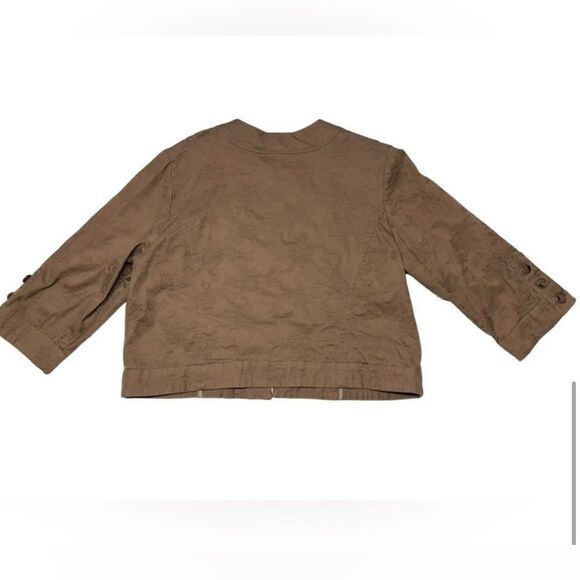 Vintage Bestow Wear Brown Two Piece Set Floral Jacquard Pants Set XL - Picture 3 of 13